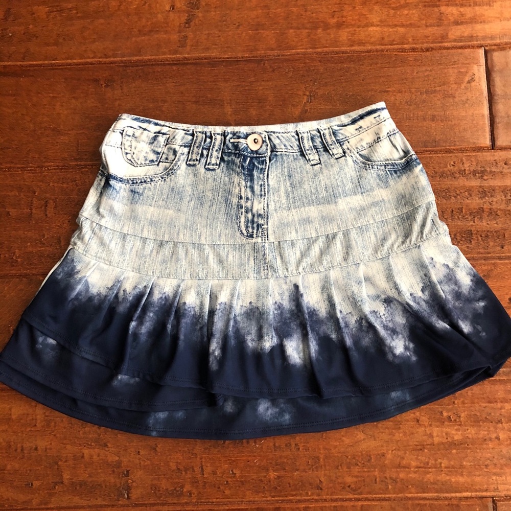 Tennis Skirts / Skorts Navy Blue Denim Print